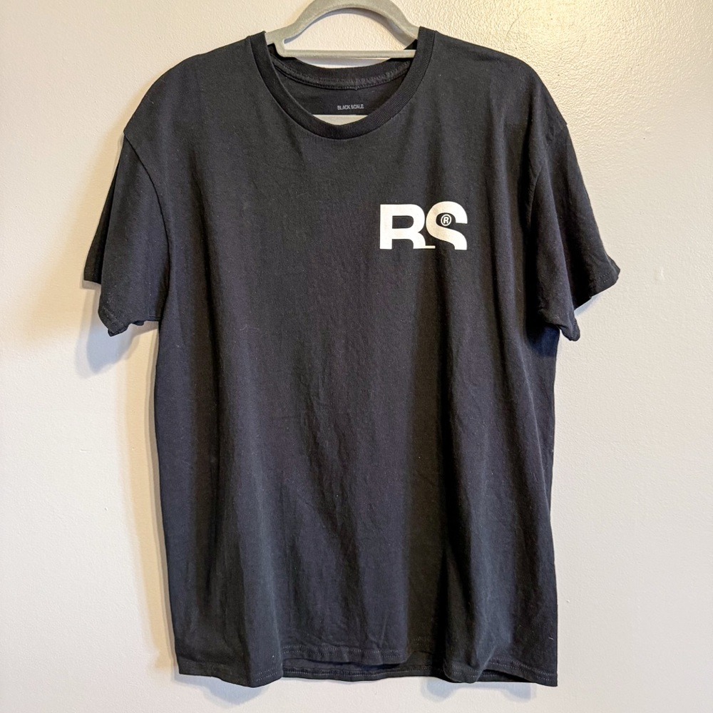 Black Scale RS Logo Black Graphic T Shirt Mens Large Streetwear